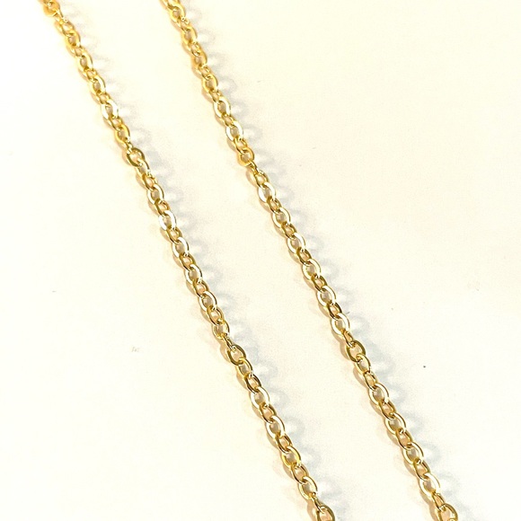 Delicate 14K Yellow Gold Filled Rollo  Link Chain - Picture 3 of 6